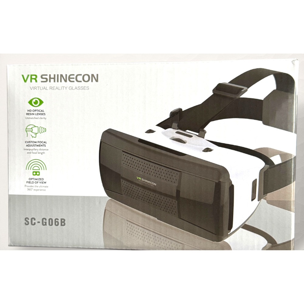 VR Shinecon Virtual Reality Glasses  Black White Techcore SC-G06B Goggles